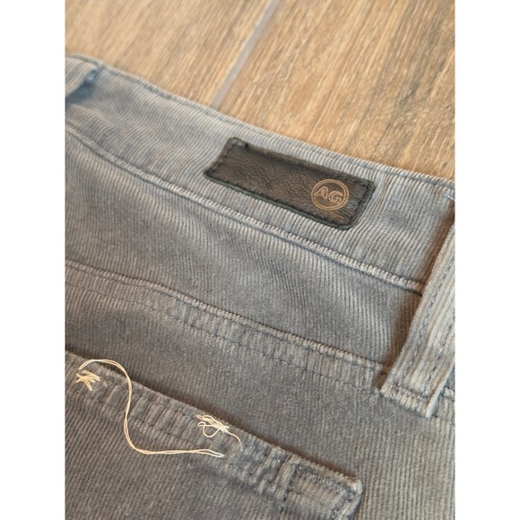 Ag Adriano Goldschmied Pants - AG Adriano Goldschmied Mari High Rise Straight Corduroy Pants Grey 24R